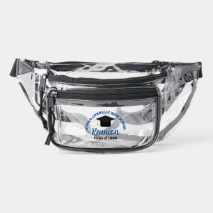 Blue High School Reunion Custom Alumni Clear Fanny Pack