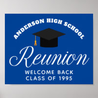 Blue High School Reunion Custom Alumni Welcome