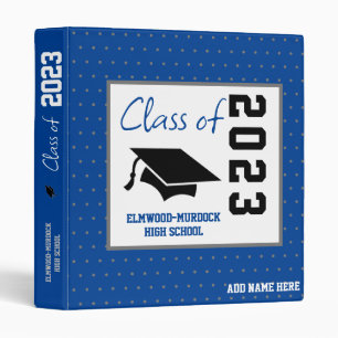 Blue High School Scrapbook Album 3 Ring Binder
