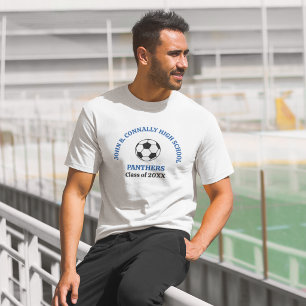 Blue High School Soccer Team Personalized T-Shirt