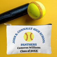 Blue High School Softball Player Personalized