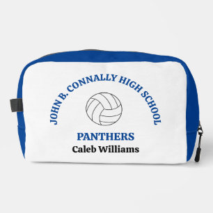 Blue High School Volleyball Player Personalized Dopp Kit