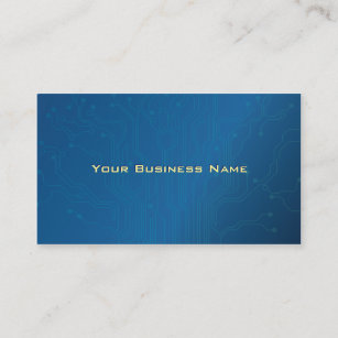 Blue High tech Circuit Board business card