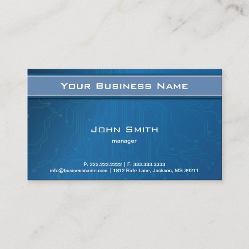 Customizable Blue High Technology Circuit Board business card