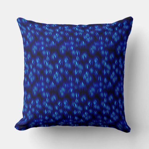 Blue Highlights Throw Pillow