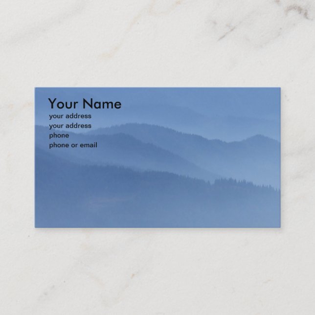 BLUE HILLS #1 BUSINESS CARD (Front)