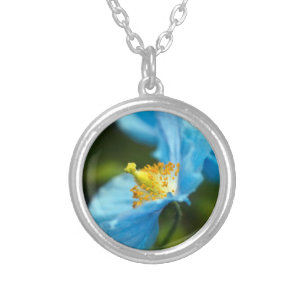 Blue Himalayan Poppy Necklace