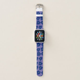 Blue  Hippie Flowers  apple watch band