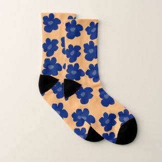 Blue  Hippie Flowers 