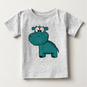 Blue Hippo Baby T-Shirt