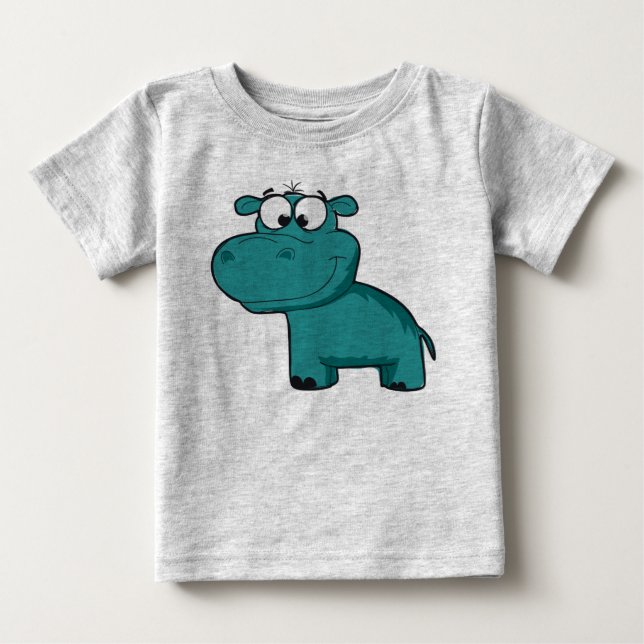 Blue Hippo Baby T-Shirt (Front)