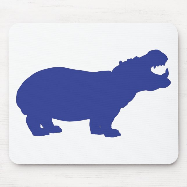 Blue-Hippo Mouse Pad (Front)