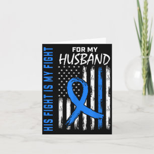 Blue His Fight Is My Fight Diabetes Awareness Shir Card