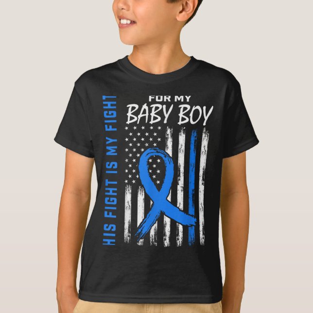 Blue His Fight Is My Fight Diabetes Awareness Shir T-Shirt (Front)