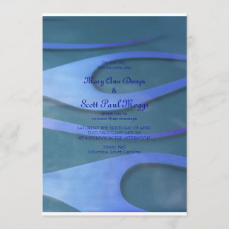 Blue Hodrod Flames Invitation