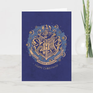 Blue HOGWARTS™ Crest Holiday Wreath