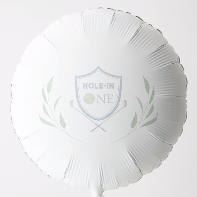 Blue Hole in One Golf 1st Birthday balloon (Front)
