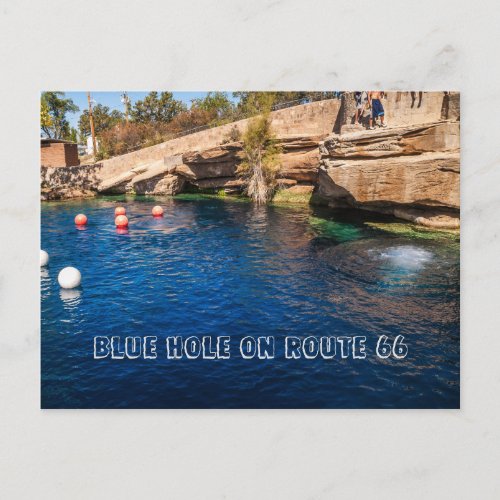 Blue Hole on Route 66 Postcard