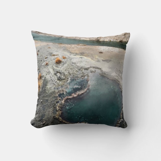 Blue Hole Throw Pillow (Front)