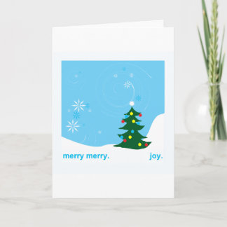 blue holiday card