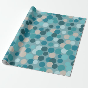 Blue Holiday Dots Wrapping Paper
