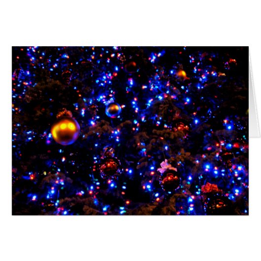 Blue Holiday Glow Cards (Front Horizontal)
