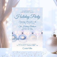 Blue HOLIDAY PARTY Office Company Work Employees