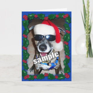 Blue Holly Frame for your Christmas Photo! Holiday Card