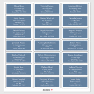 Blue Holly Jolly Christmas Guest Address Sticker