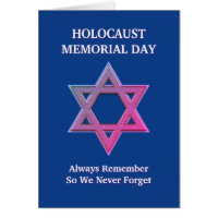 Blue Holocaust Remembrance Day Memorial Card
