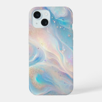 Blue Holographic Opal Gold Glitter