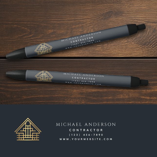 Blue Home Building Construction Business Pen (Creator Uploaded)