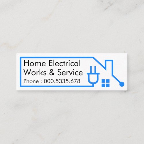 Blue Home Plug Wiring Circuit Mini Business Card