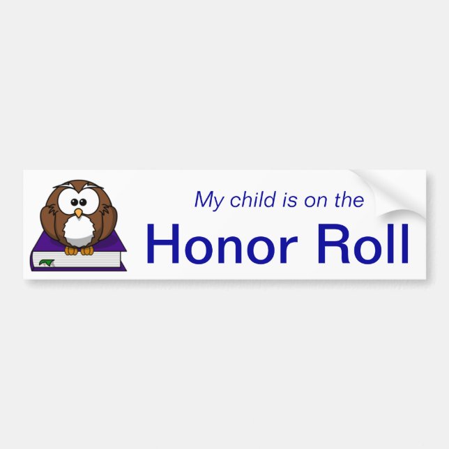Blue Honor Roll Bumper Sticker (Front)
