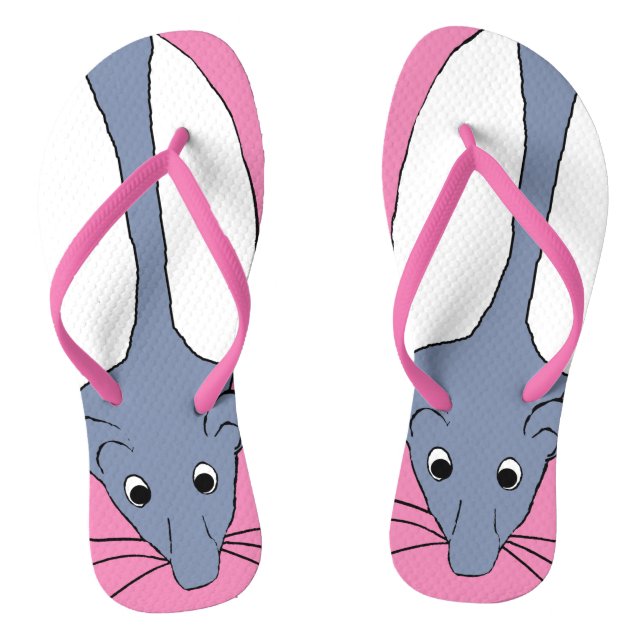blue hooded rat flip flops (Footbed)