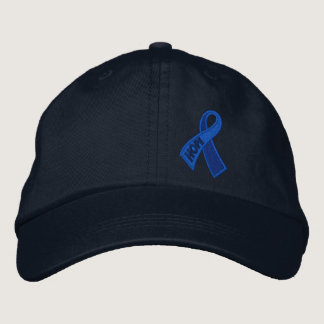 Blue Hope Cancer Ribbon Awareness Embroidered Baseball Hat