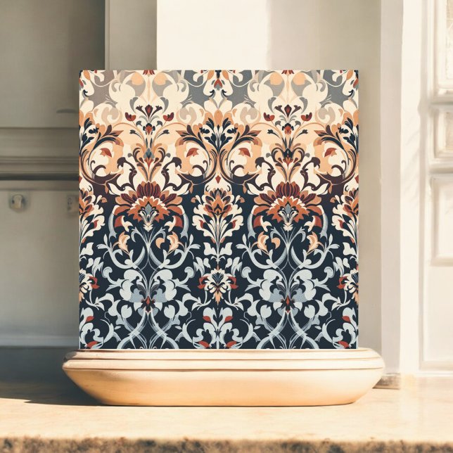 Blue Horizon Floral Ceramic Tile (Creator Uploaded)