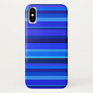 Blue horizontal stripes iPhone x case