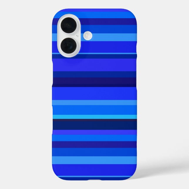 Blue horizontal stripes Case-Mate iPhone case (Back)