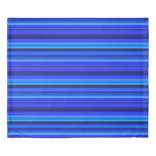Blue horizontal stripes duvet cover
