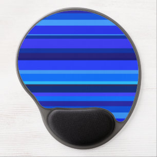Blue horizontal stripes gel mouse pad