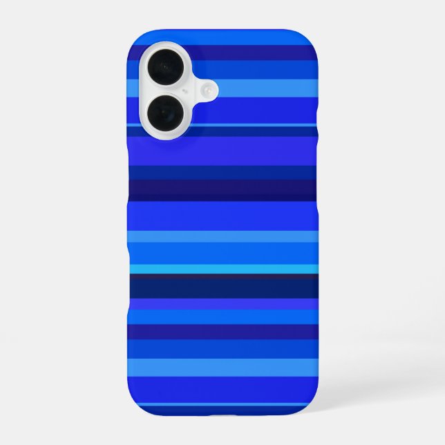 Blue horizontal stripes iphone case (Back)