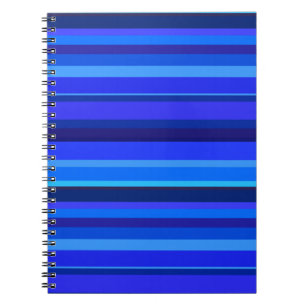 Blue horizontal stripes notebook