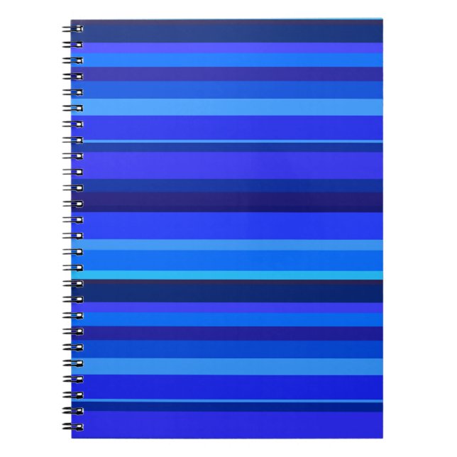 Blue horizontal stripes notebook (Front)
