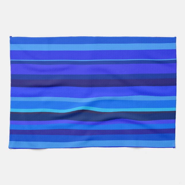 Blue horizontal stripes towel (Horizontal)