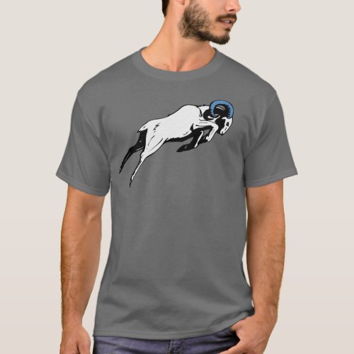 Blue Horns Ram Charging T_Shirt