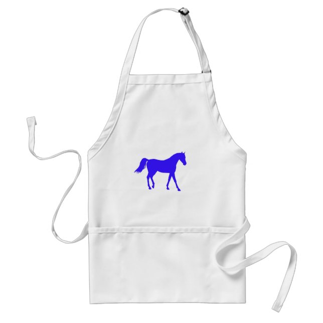 Blue Horse Adult Apron (Front)