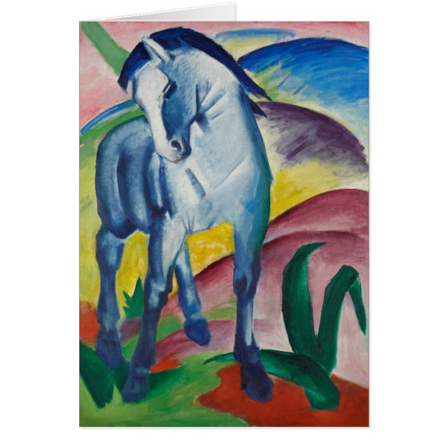 Blue Horse by Franz Marc Greeting Card (Front)