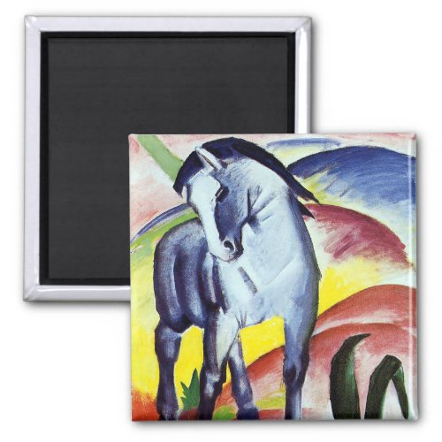 Blue horse by Franz Marc Magnet