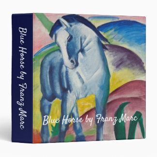 Blue Horse by Franz Marc, Vintage Fine Art 3 Ring Binder